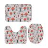 LAMAME Cartoon Mushroom 3-Piece Non-Slip Bathroom Rug Set view 4