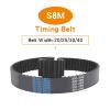 SSIMOO S8M Rubber Synchronous Timing Belt for 8M Toothed Pulleys, 760 mm, 25 mm Wide, 1 pc view 2