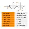 SSIMOO S8M Rubber Synchronous Timing Belt for 8M Toothed Pulleys, 760 mm, 25 mm Wide, 1 pc view 4