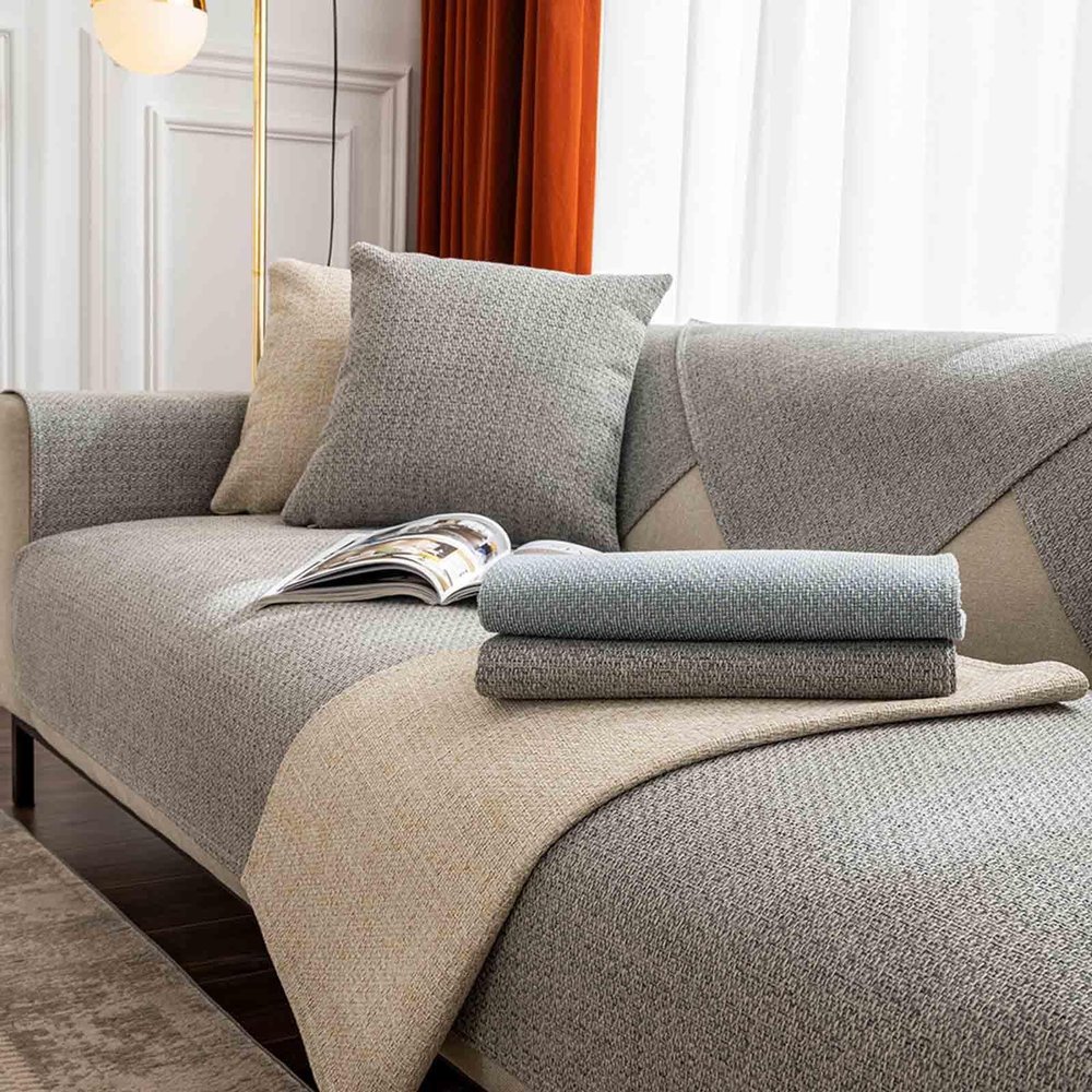 YWQJL Sofa Cover for 1/2/3/4-Seater and L-Shaped Sofas, Non-Slip, #1, 110 x 210 cm