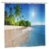 Sunshine Beach Print Fabric Shower Curtain, 183 x 183 cm view 1