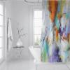 Abstract Painting Shower Curtain with 12 Hooks, Colorful Polyester, 160 x 200 cm view 3