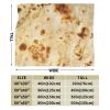 Burritos Giant Flour Tortilla Taco Flannel Blanket, Ultra-Soft Microfleece Throw view 3