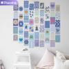 Piacolnic 50-Piece Aesthetic Blue Wall Collage Set, 4x6-Inch Prints and Postcards for Teen Room Decor view 4