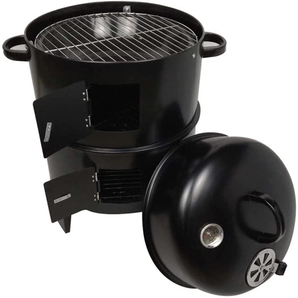Charcoal BBQ Grill, Round Charcoal Oven, Outdoor Bacon, Portable Barbecue Grill