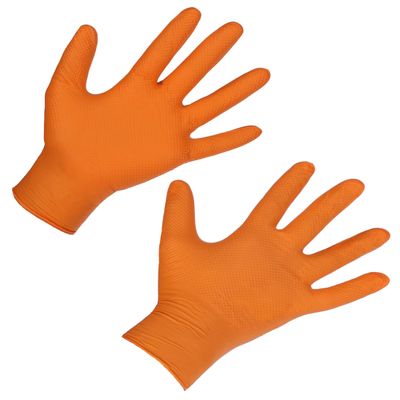 KERBL works X-Grip Disposable Gloves, Orange