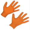 KERBL works X-Grip Disposable Gloves, Orange view 1