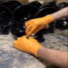 KERBL works X-Grip Disposable Gloves, Orange view 2