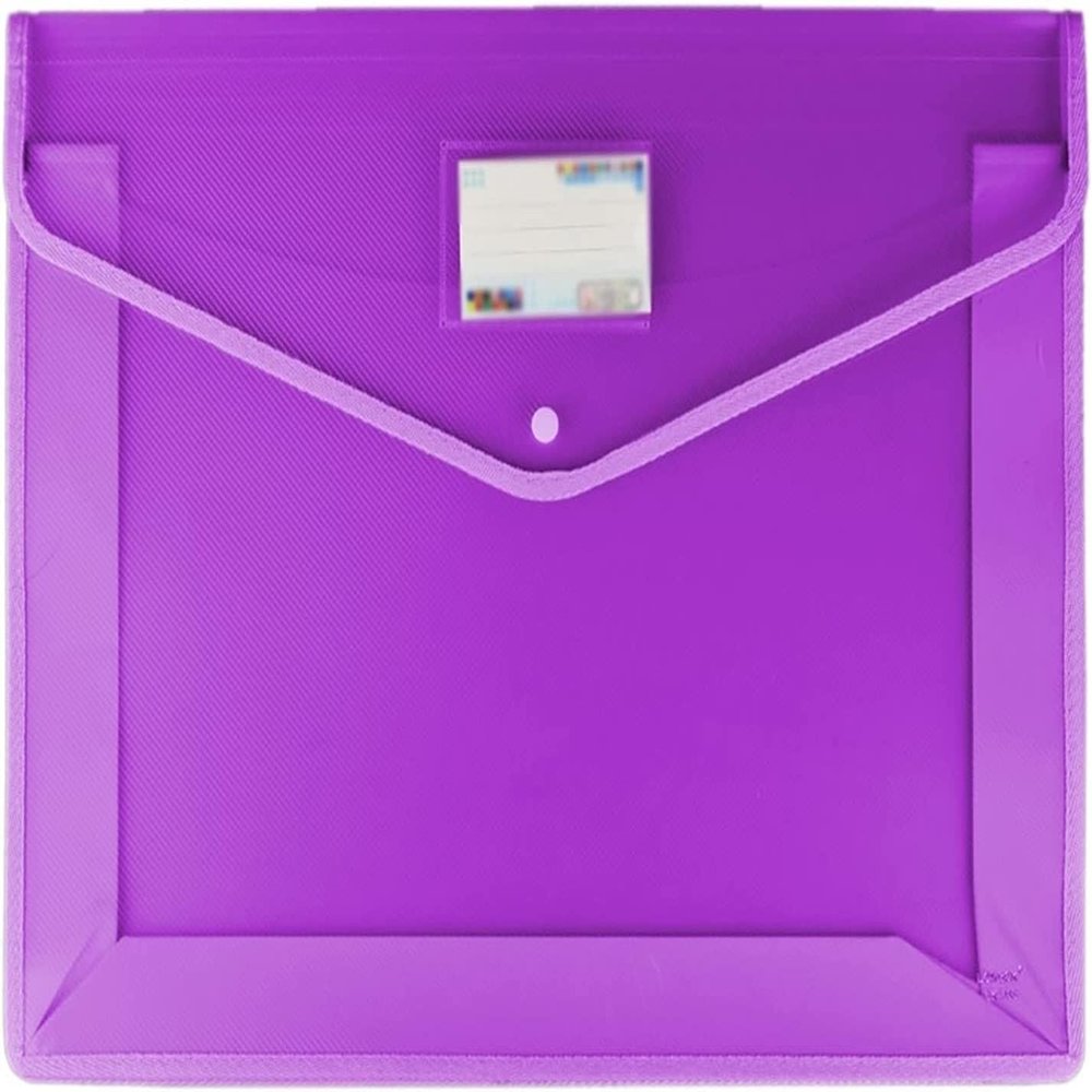 File Organizer, Expandable Folders, 7-Pack, Extra-Large A3, Snap Closure, Purple