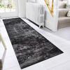 ZUZEKU Vintage Hallway Runner Rug, Washable Non-Slip, Black Gray, 110 x 250 cm view 4