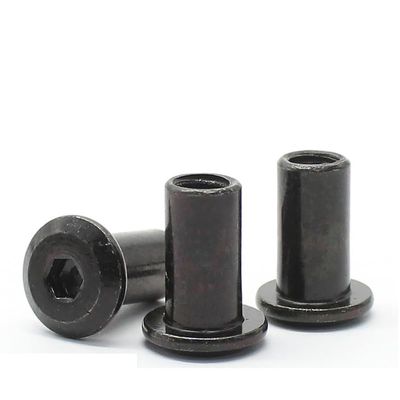 10 pcs/lot M3 M4 M5 M6 M8 Black Zinc-Plated Large Flat Hex Socket Rivet Nut Insert, M5 x 15 mm