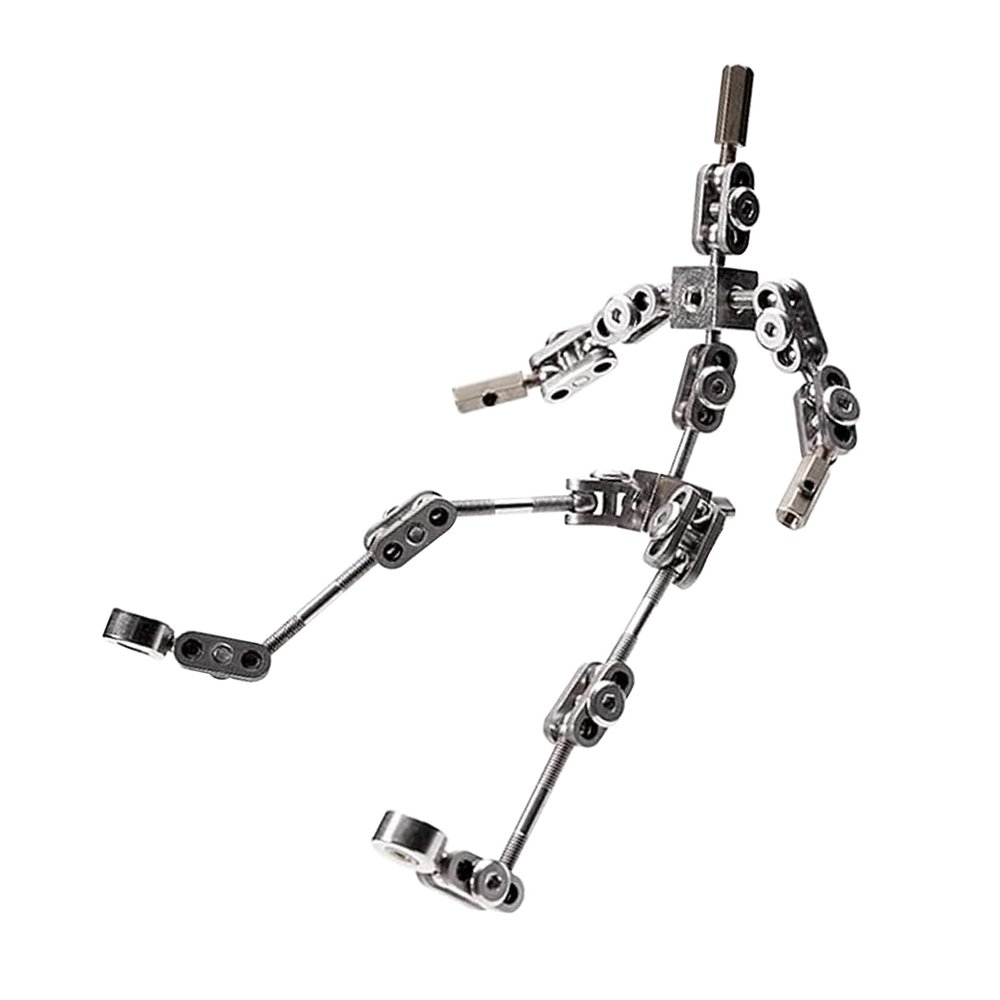 BAIYITONGDA DIY Professional Studio Stop-Motion Armature Set, Stainless Steel Animation Puppet, 14 cm