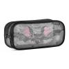 Halloween Bat Mesh Pencil Case, Transparent Pencil Pouch for Boys and Girls view 1