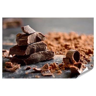 islandburner XXL Poster, Dark Chocolate Stack Chips Powder, Premium Photo Print JCYF-PGR