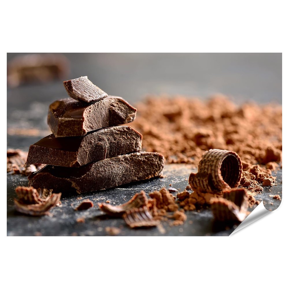 islandburner XXL Poster, Dark Chocolate Stack Chips Powder, Premium Photo Print JCYF-PGR