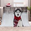 Husky Dog Fleece Blanket, Soft and Cozy, 150 x 200 cm view 1