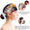 HOHODIY Independence Day Adjustable Women's Bouffant Scrub Cap with Buttons, Bow, Hair Ties, Sweatband, Multicolor 08, M/L view 3
