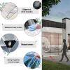 Transparent Tarp Sidewall with Zipper Door, Waterproof Outdoor Curtain, H2.4 x W9 m view 3