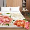 Chickwin Microfiber Bedspread, Peony Flower Print, White Flowers, 130 x 150 cm view 1