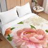 Chickwin Microfiber Bedspread, Peony Flower Print, White Flowers, 130 x 150 cm view 4