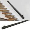 Luyckfrazy Black Stainless Steel Stair Handrail, 140 cm view 1
