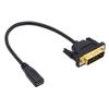 CY Cable DVI 24+1 Male to Micro HDMI 1.4 Type-D 4K Female Extension Cable, 20 cm view 1