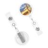 BTCOWZRV Retractable ID Badge Holder for Women and Men, Sunset Valley River Cascade view 1
