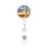 BTCOWZRV Retractable ID Badge Holder for Women and Men, Sunset Valley River Cascade view 2