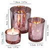Creative Glass Candle Holders, Cup-Shaped, Set of 3 view 2
