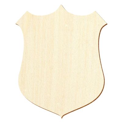 V4 Heraldic Shield Wooden Craft Cutout, 3–50 cm