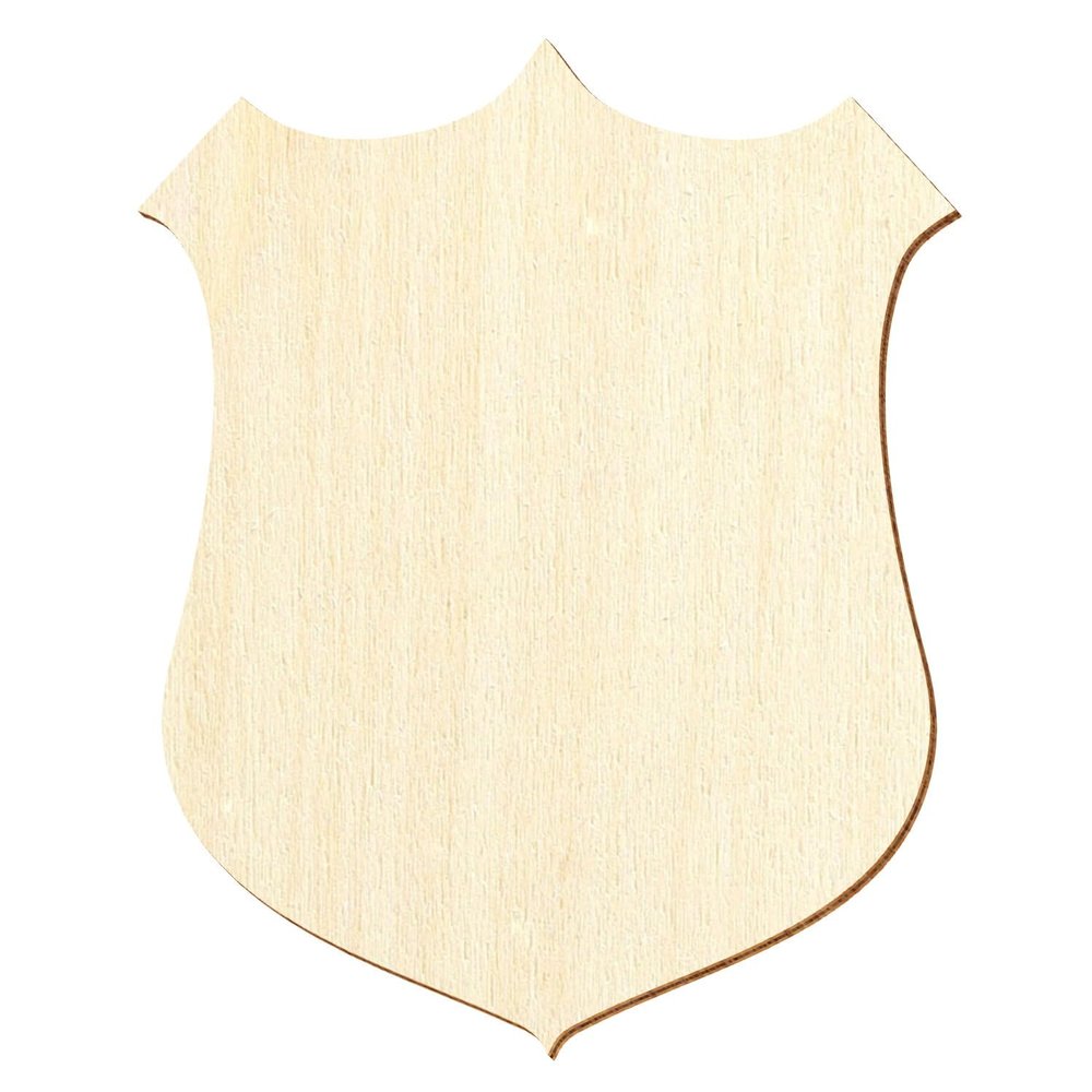 V4 Heraldic Shield Wooden Craft Cutout, 3–50 cm