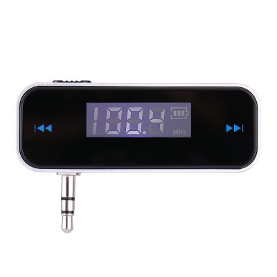 Universal 3.5 mm FM Transmitter for Cars, LCD Backlight, 3.5 mm Headphone Jack, Hi-Fi Stereo Sound, Audio Plug for Mobile Phones and Music Players, Rechargeable