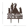 Mr. and Mrs. Brown Personalized Bride and Groom Cake Topper view 2