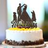 Mr. and Mrs. Brown Personalized Bride and Groom Cake Topper view 3