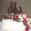 Mr. and Mrs. Brown Personalized Bride and Groom Cake Topper view 4