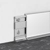 TEN-HIGH 6-Piece Snap-On Aluminum Baseboard, Rounded Edge Wall Trim, 2500 x 40 x 1.5 mm, Silver view 1