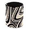 Round Leather Pen Holder, Black and White view 1
