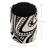 Round Leather Pen Holder, Black and White view 3