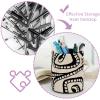 Round Leather Pen Holder, Black and White view 4