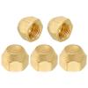 PATIKIL 3/8" Brass Female Flare Plugs, 5-Pack view 1
