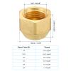 PATIKIL 3/8" Brass Female Flare Plugs, 5-Pack view 2