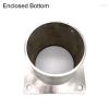 Round Stainless Steel Screw-On Post Base Holder with Screws, 4 Pieces view 2