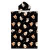 FANSU Hooded Bath Poncho for Adults and Children, Microfiber Surfing Beach Towel with Snap Buttons, 70 x 90 cm, Pet Dog 3 view 1