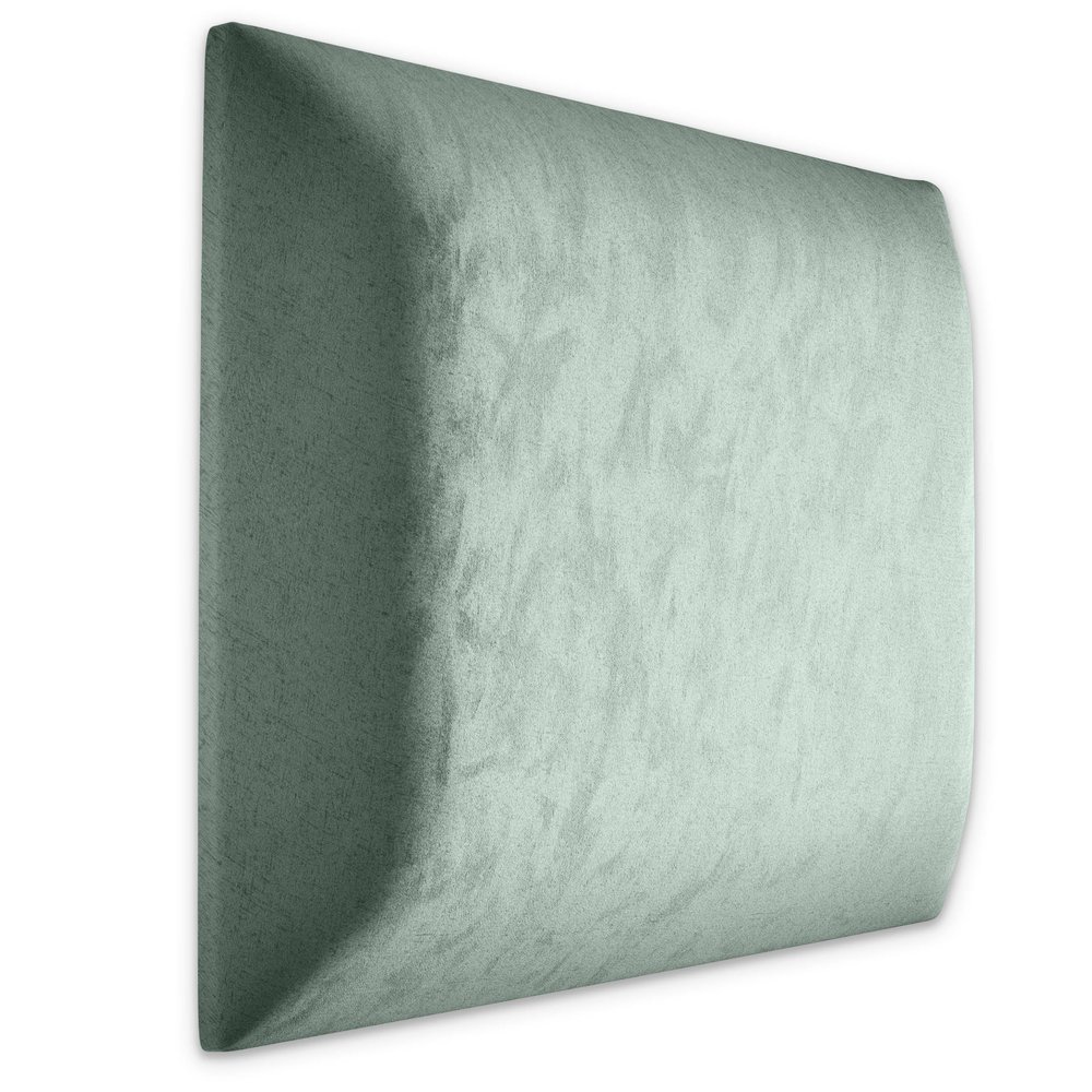 Muralo Upholstered Velvet Wall Cushion, 3D Effect, 30 x 30 cm, Mint