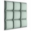 Muralo Upholstered Velvet Wall Cushion, 3D Effect, 30 x 30 cm, Mint view 3