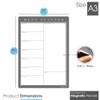 TMS Magnetic Meal Planner for the Refrigerator | Made in Great Britain | Weekly Whiteboard Organizer for Work or Family Planning view 2