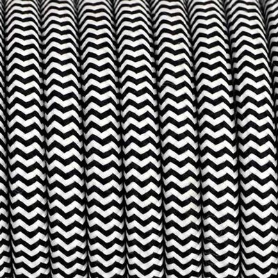 Textile Cable Black-White 40 [2 x 1.5] 3 Meters, 2-Core