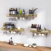 SAGIDAR Wall-Mounted Wine Glass Rack, Black/White/Gold view 1