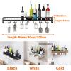 SAGIDAR Wall-Mounted Wine Glass Rack, Black/White/Gold view 2