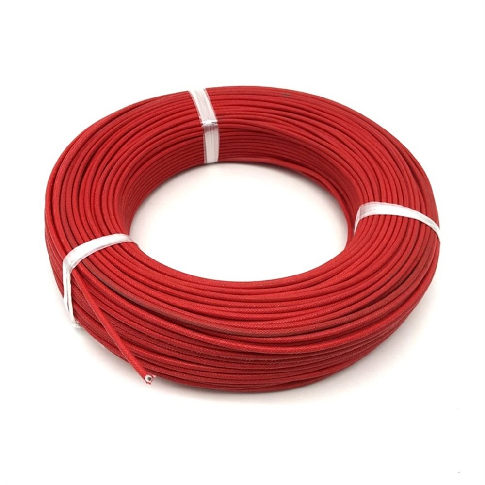 MIBSH 5 m High-Temperature Pure Copper Electrical Hookup Wire, 1.5 mm², Red